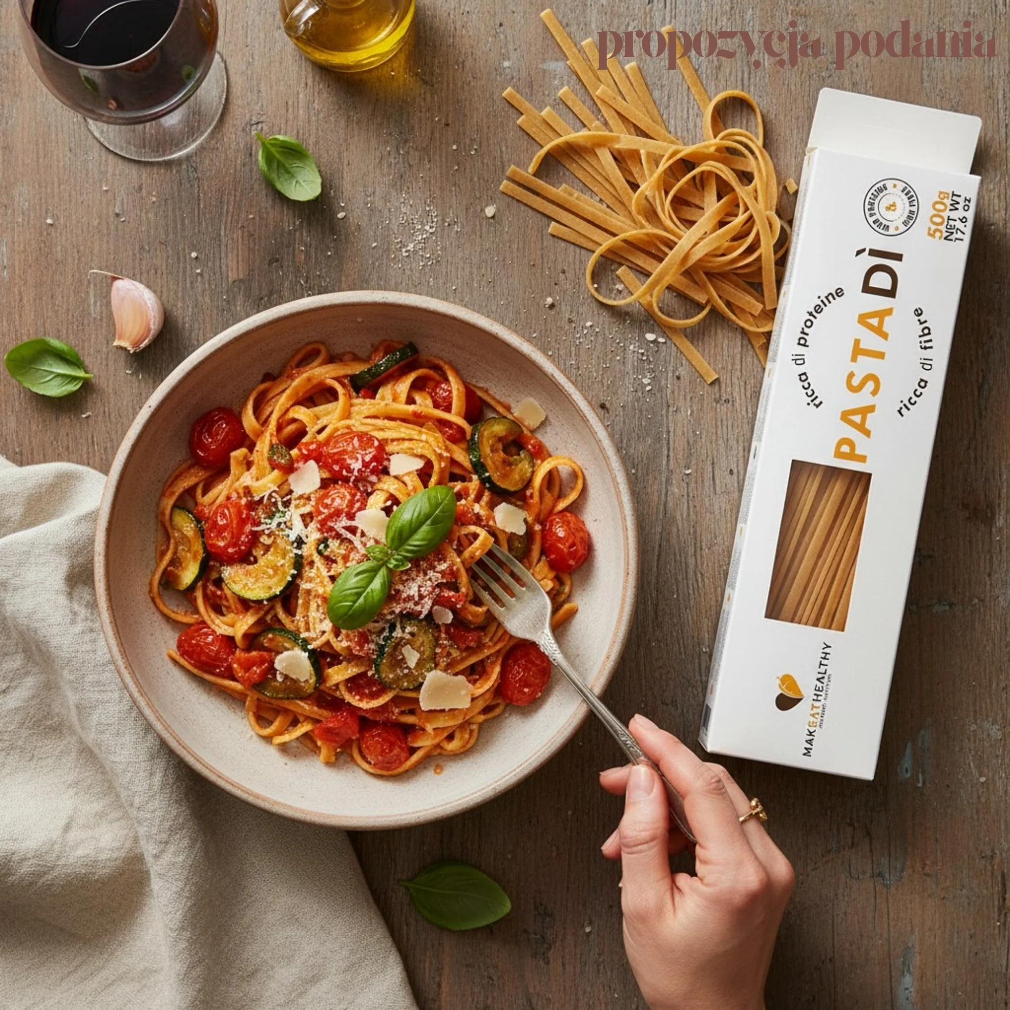 MakeatHealthy High Protein Spaghetti 0,5KG - włoski makaron proteinowy niskowęglowodanowy - Image 3