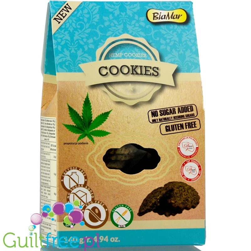 Malu Food Hemp Cookies - bezglutenowe ciastka konopne bez cukru, jaj, laktozy i spulchniaczy - Image 2