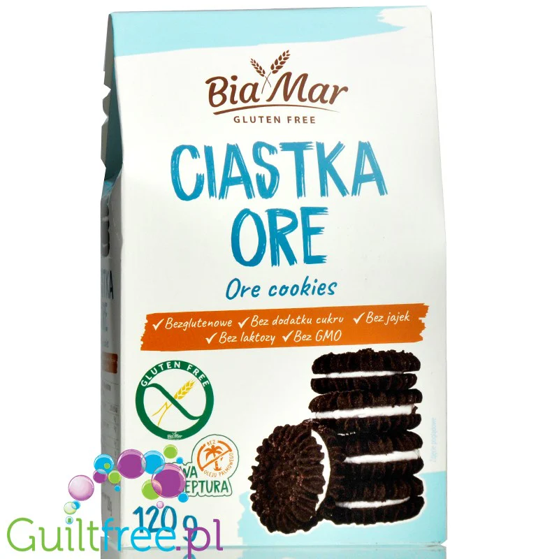 Malu Food Ore-ty bezglutenowe wegańskie ciastka z kremem, bez cukru, jaj i spulchniaczy - Image 3