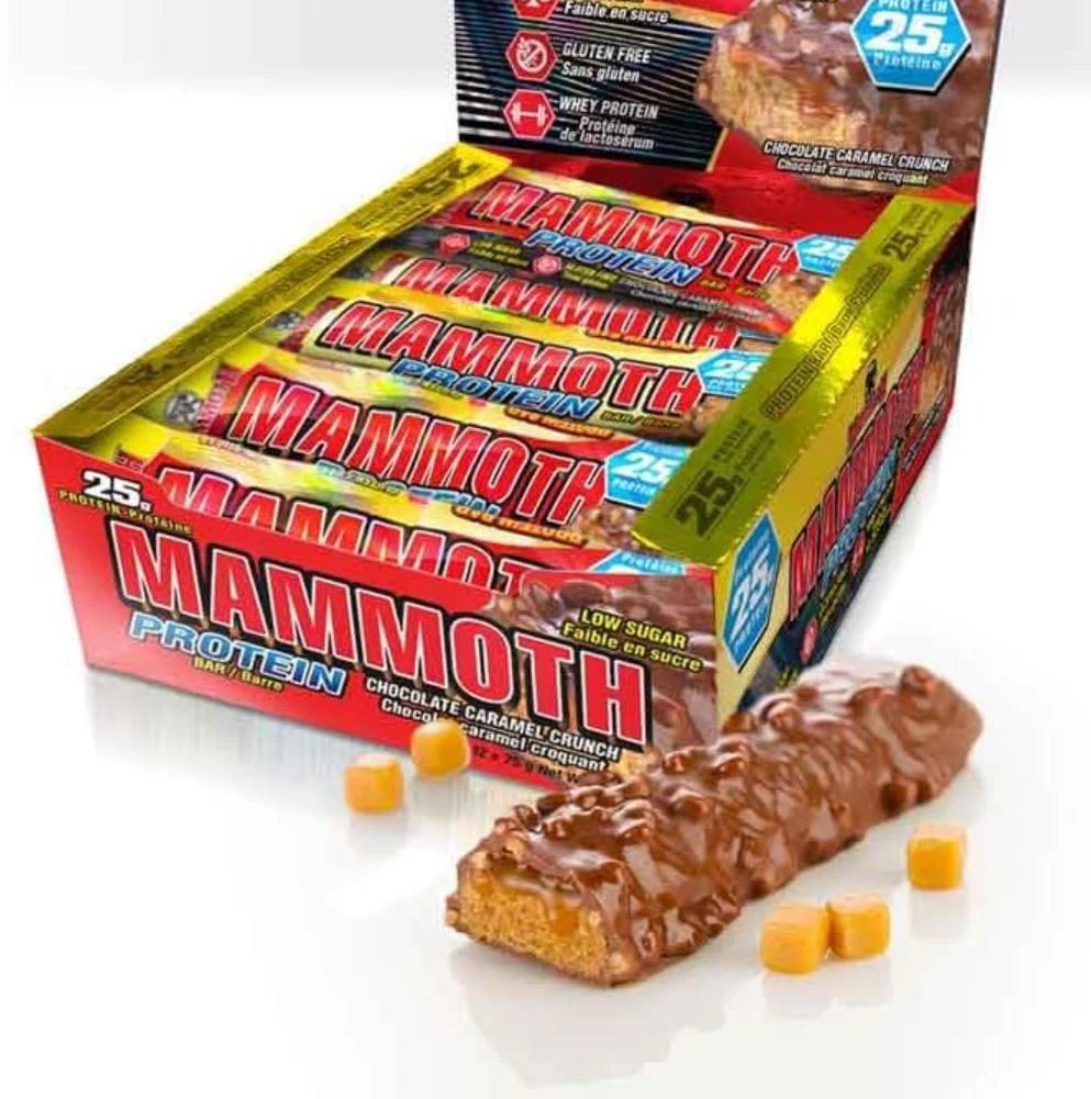 Mammoth Protein Bar Chocolate Caramel Crunch - kolosalny baton proteinowy 25g białka Czekolada & Karmel - Image 3