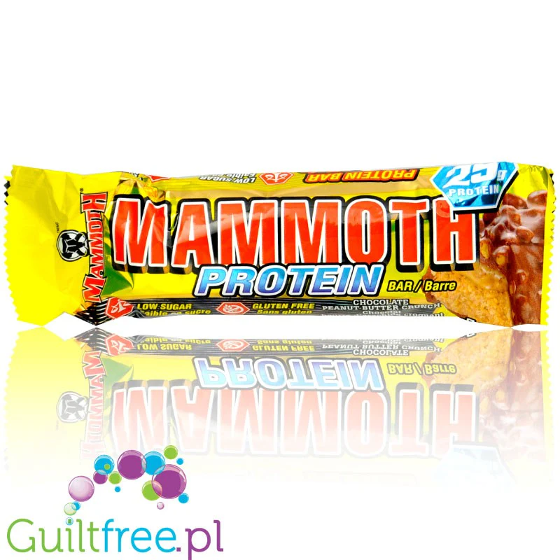 Mammoth Protein Bar Chocolate Peanut Butter Crunch - białkowy baton-gigant XXL 25g białka Czekolada & Masło Orzechowe