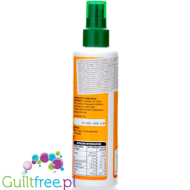 Manor Grove Sunflower Oil 1 calorie spray -  olej słonecznikowy w sprayu - Image 3