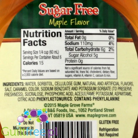 Maple Grove Farms syrop klonowy bez cukru 15kcal - Image 3