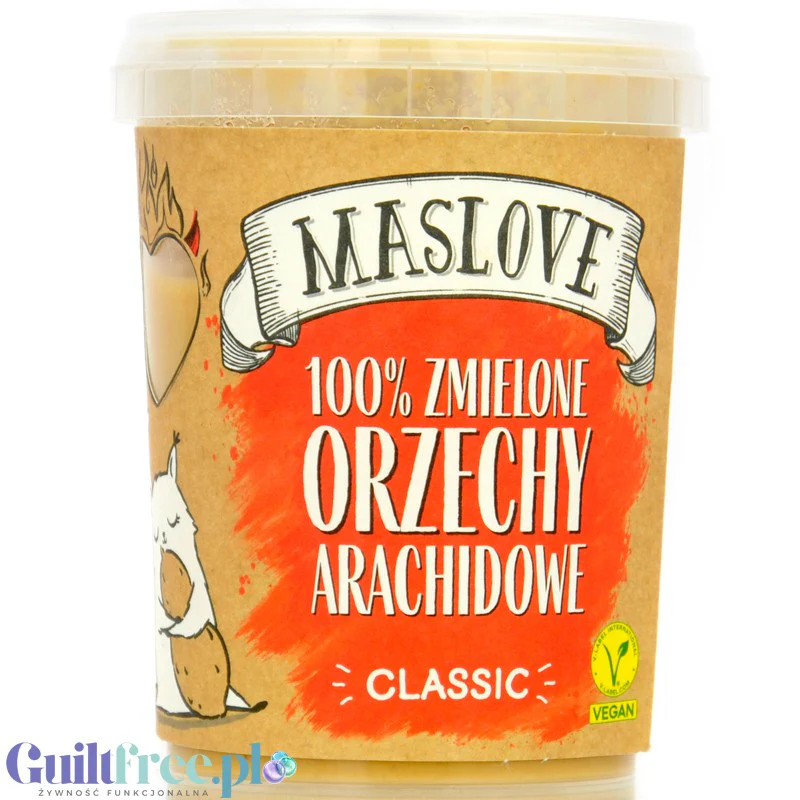 Maslove Masło Orzechowe Classic 400g - miazga arachidowa 100%