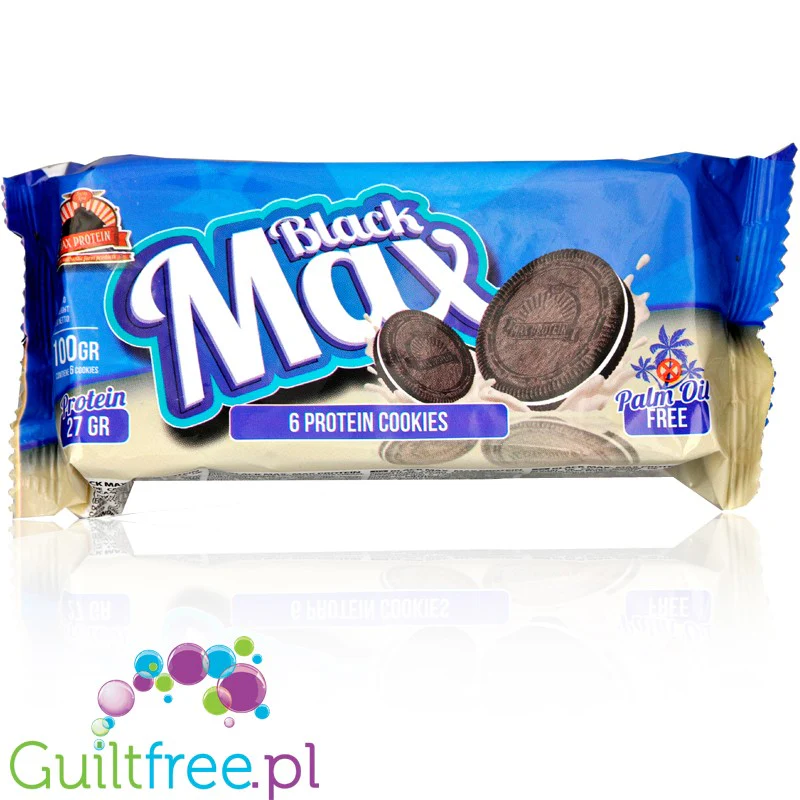 MAX Protein Black Max Cookies - proteinowe ciastka z mlecznym kremem, bez cukru i oleju palmowego - Image 2