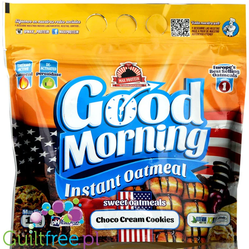 Max Protein Good Morning Oatmeal Choco Cream Cookies 1,5kg owsianka instant