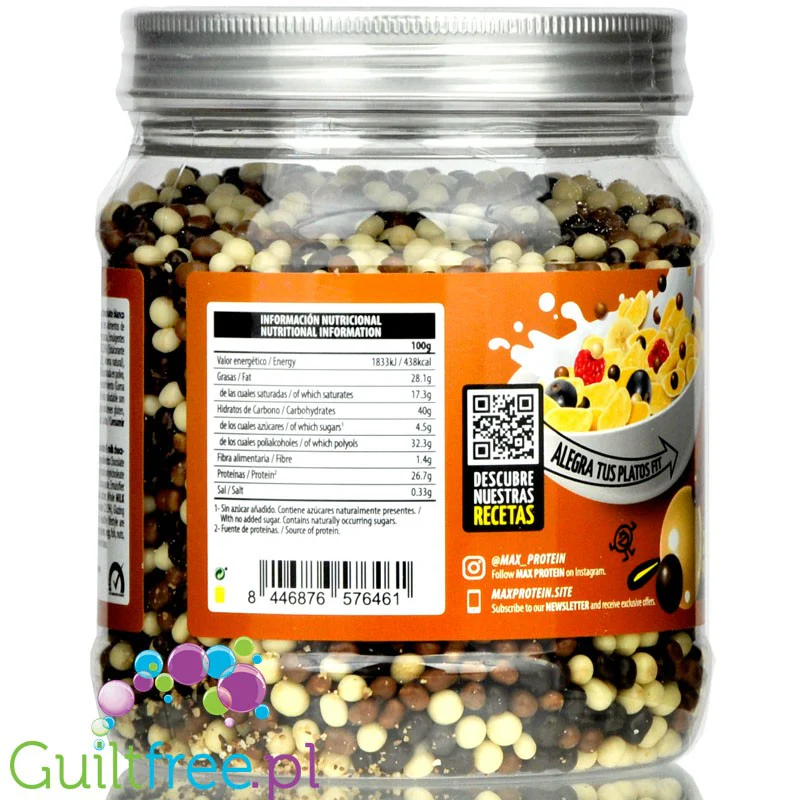 MAX Protein Pops Chocolate Mix 0,5kg - kulki proteinowe WPI w polewie czekoladowej - Image 2
