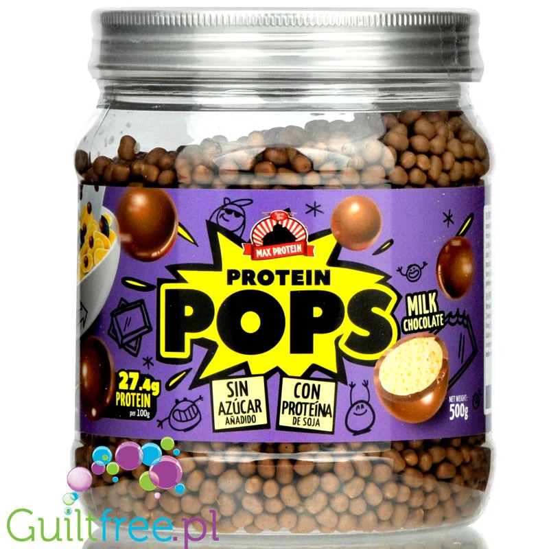 MAX Protein Pops Milk Chocolate 0,5kg - kulki proteinowe w polewie z mlecznej czekolady
