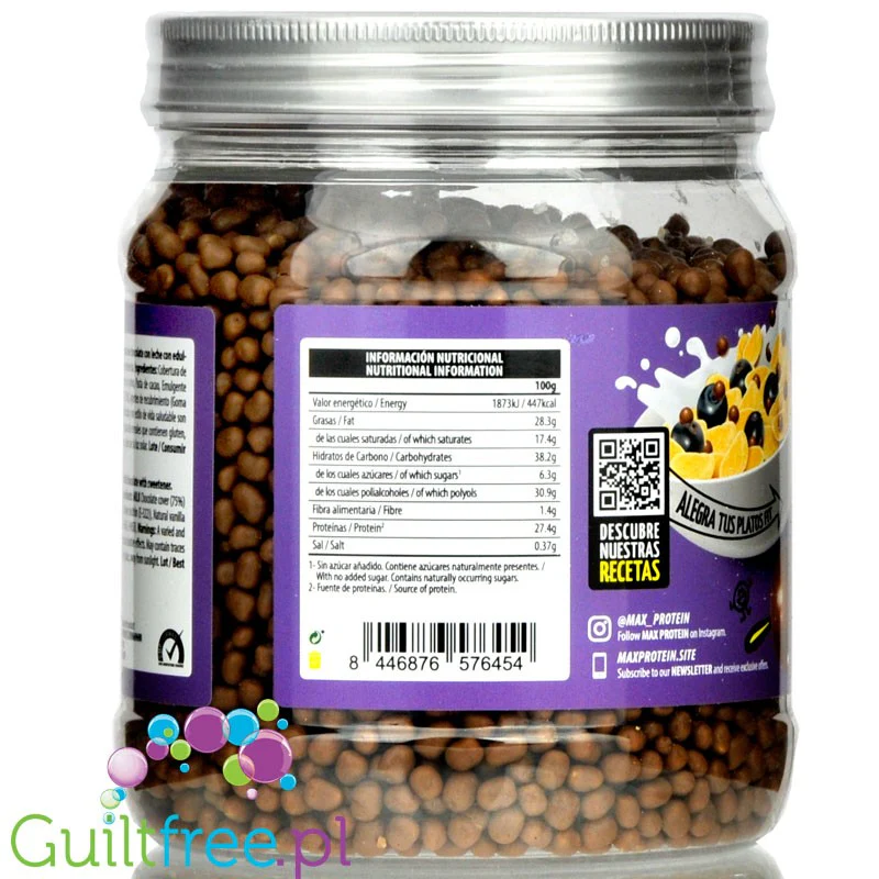 MAX Protein Pops Milk Chocolate 0,5kg - kulki proteinowe w polewie z mlecznej czekolady - Image 2