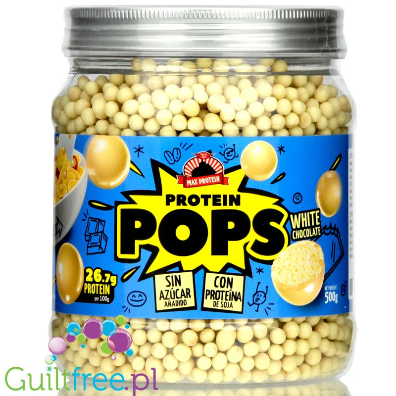 MAX Protein Pops White Chocolate 0,5kg - kulki proteinowe w polewie z białej czekolady