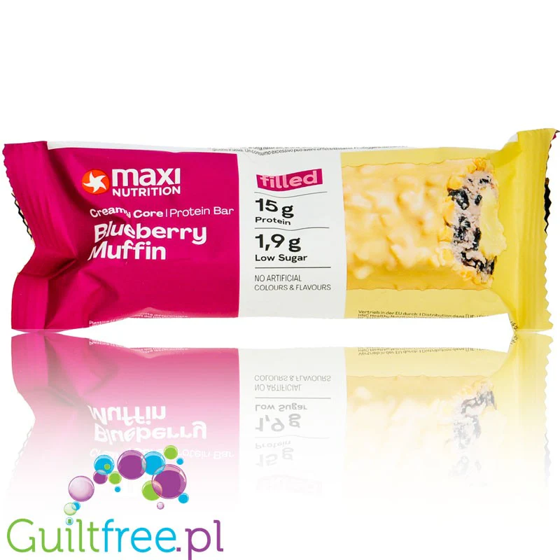 Maxi Nutrition Creamy Core Blueberry Muffin - baton białkowy z miękkim nadzieniem 15g białka &185kcal
