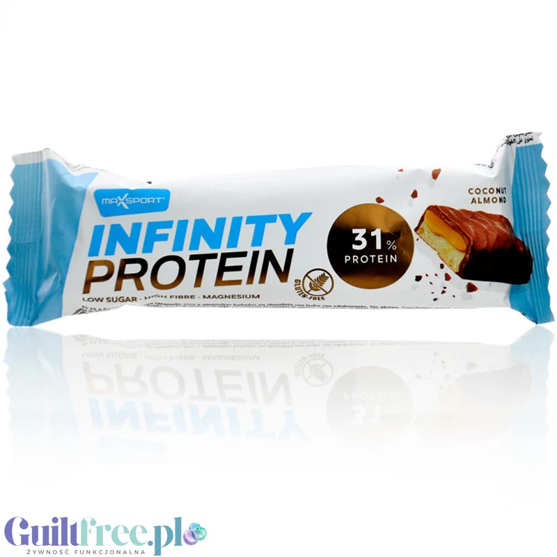 MaxSport Infinity Protein Bar Coconut Almond - baton proteinowy 31% białka z karmelem, kokosem i migdałami