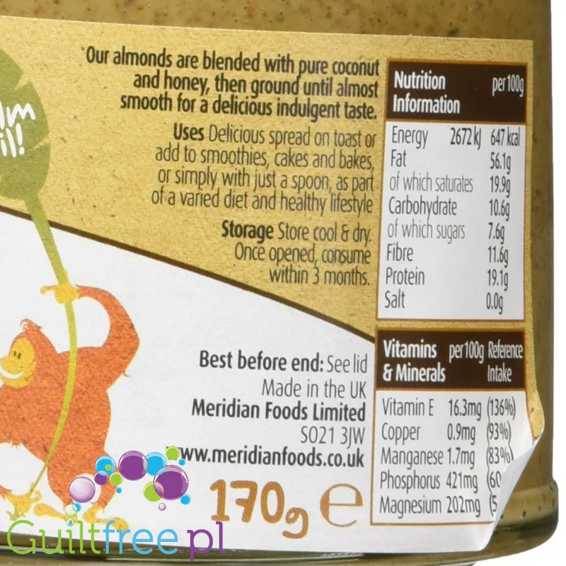 Meridian Almond & Coconut - masło migdałowo-kokosowe - Image 5