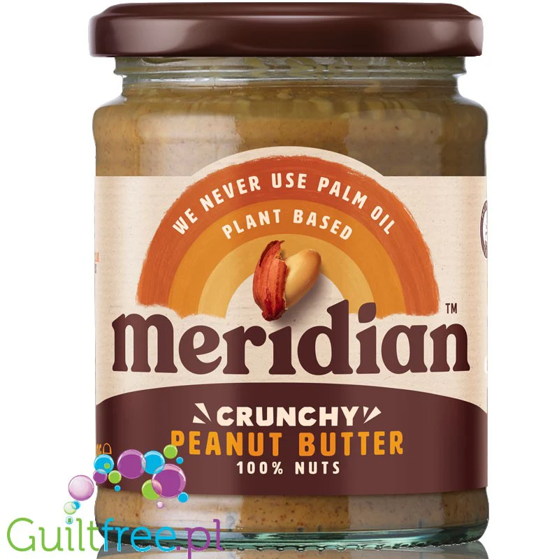 Meridian Peanut Crunchy - czyste masło orzechowe 100% bez cukru i soli
