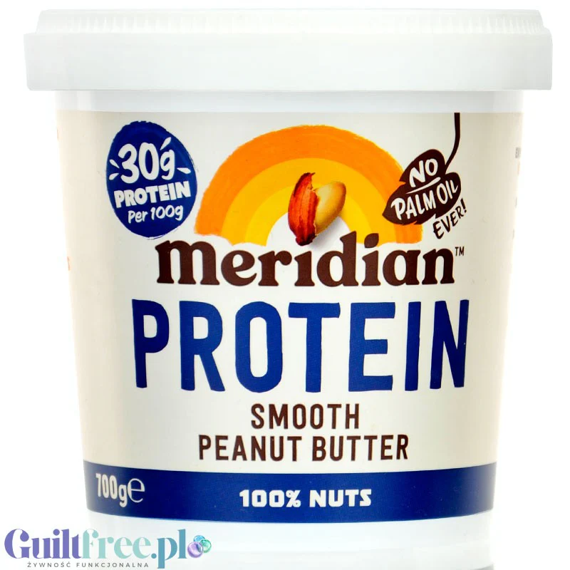 Meridian Peanut Butter Protein Smooth 0,7kg - masło orzechowe 100% z wysokobiałkowych orzechów