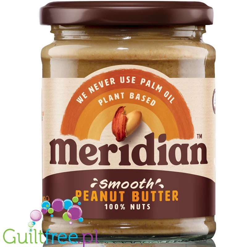 Meridian Peanut Smooth - czyste masło orzechowe 100%, gładkie, bez cukru i soli