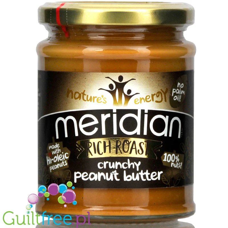 Meridian Peanut Rich Roast Crunchy - masło z długo prażonych orzechów ziemnych 100%