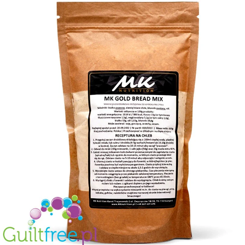 MK Nutrition Mieszanka chlebowa MK Gold - niskowęglowodanowa mieszanka do wypieku chleba - Image 3