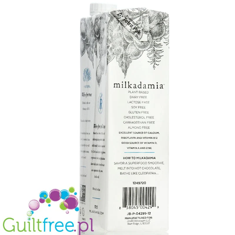 Milkadamia Unsweetened Macadamia Milk - witaminizowane mleko roślinne z makadamia, bez cukru i karagenu - Image 4