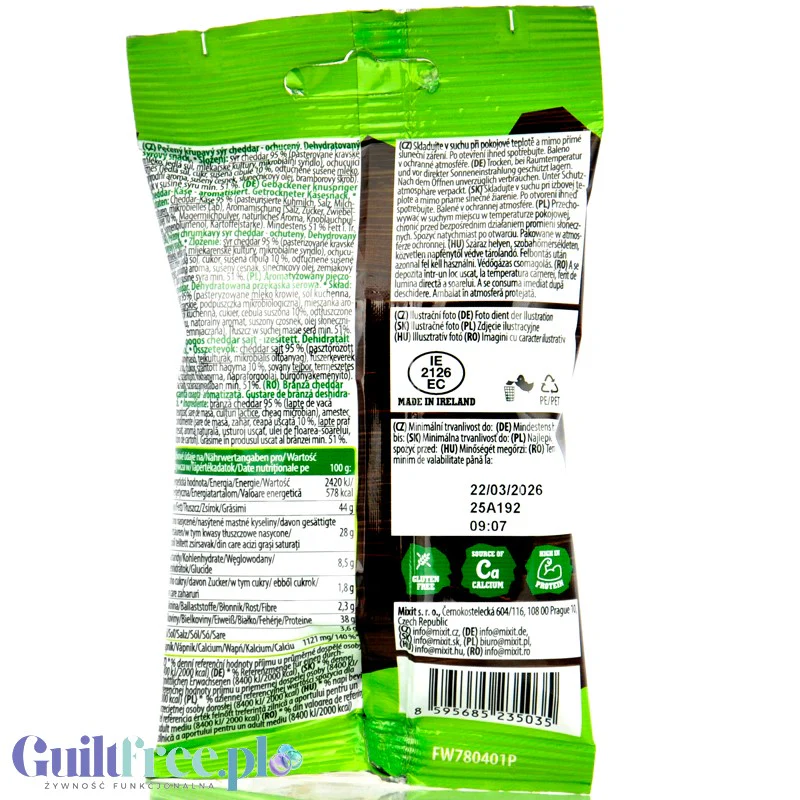 MixIt Crunchy Cheese Cheddar & Onion 20g - mieszanka chrupiących serów bez węglowodanów - Image 2