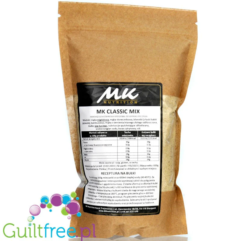 MK Nutrition MK Classic Mix - mieszanka do KETO bułek migdałowych - Image 2