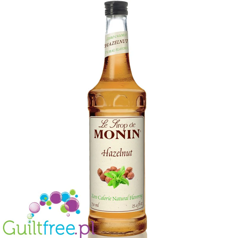 Monin Hazelnut Natural - syrop zero kalorii tylko z naturalnymi słodzikami