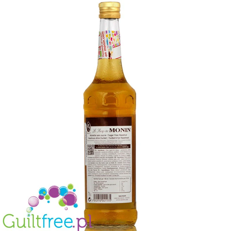 Monin Hazelnut 0,7L UE - syrop bezcukrowy o smaku orzechowym - Image 2