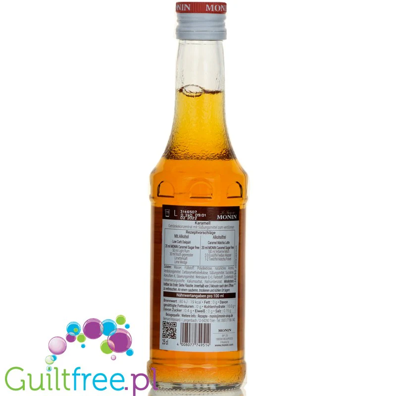 Monin Light Caramel Syrup - syrop bez cukru o smaku karmelowym - Image 2