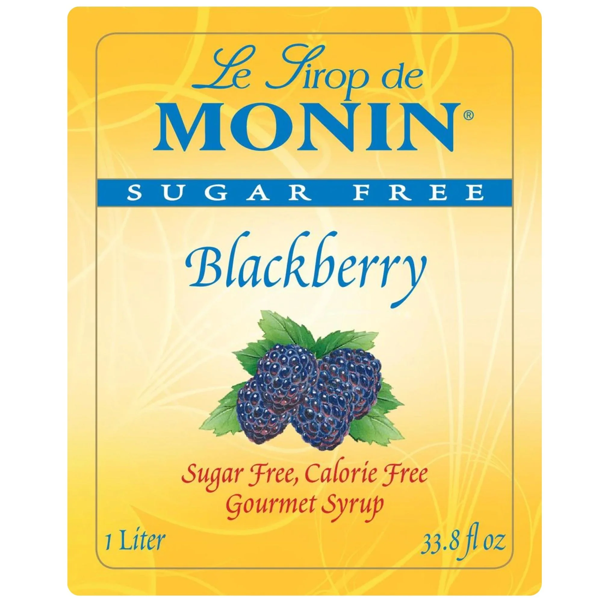 Monin Sugar Free Blackberry Syrup, 1L USA - syrop bez cukru i kalorii do kawy, smak jeżynowy - Image 2