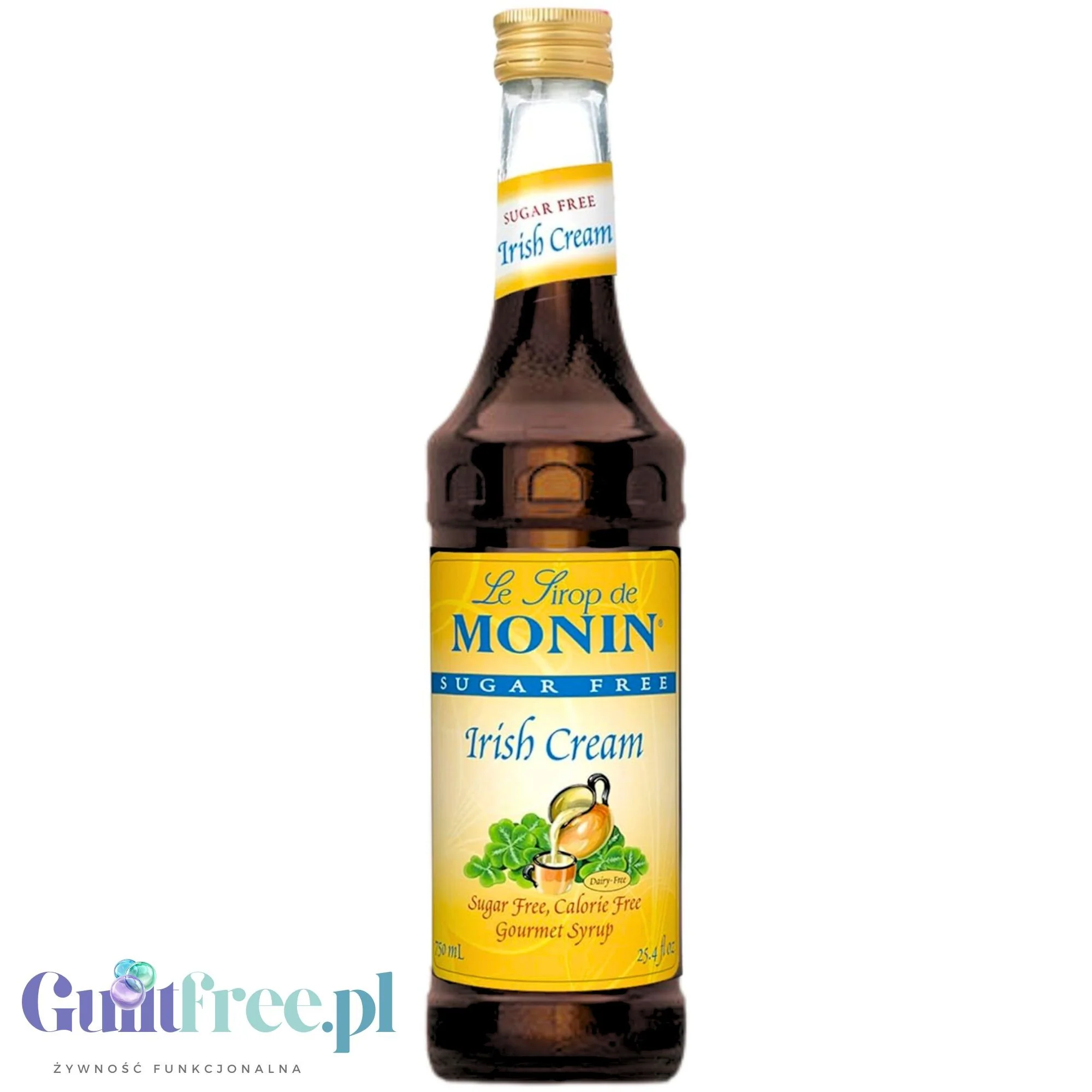 Monin Sugar Free Irish Cream Syrup, 0,75L USA - syrop bez cukru i kalorii do kawy, smak malina