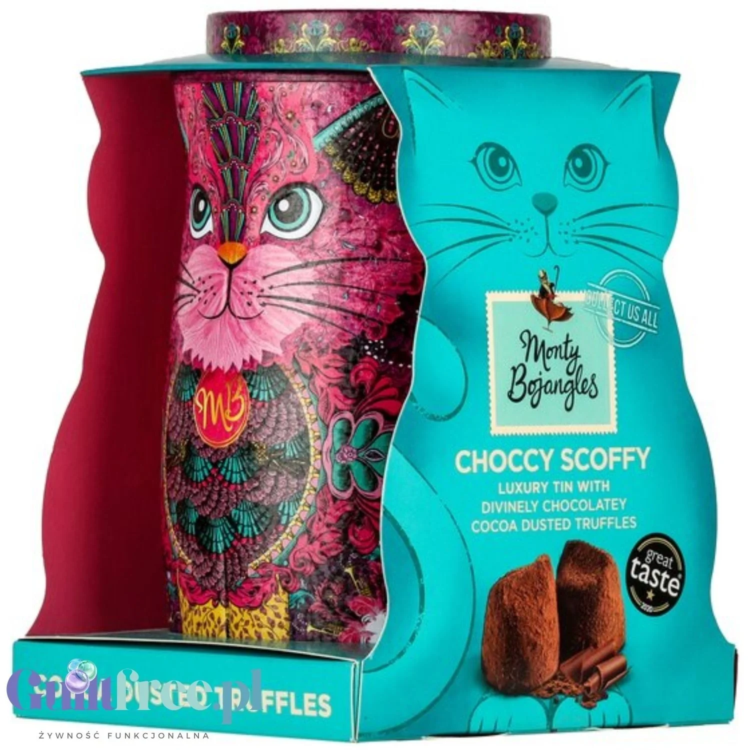 Monty Bojangles Choccy Scoffy Pink Persian (CHET MEAL) obłędne luksusowe praliny w zjawiskowej kociej puszce - Image 4