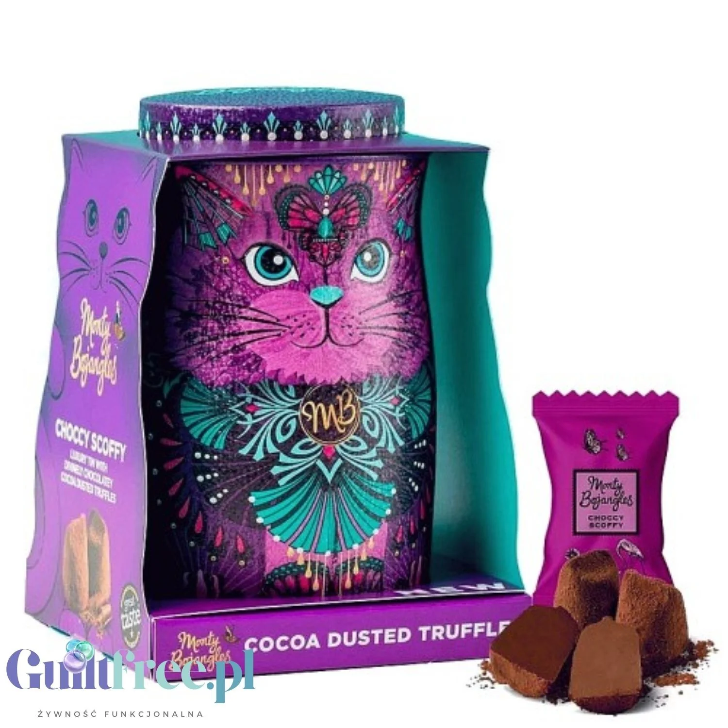 Monty Bojangles Chocolatey Truffles Violet Rebel (CHET MEAL) obłędne luksusowe praliny w zjawiskowej kociej puszce - Image 7