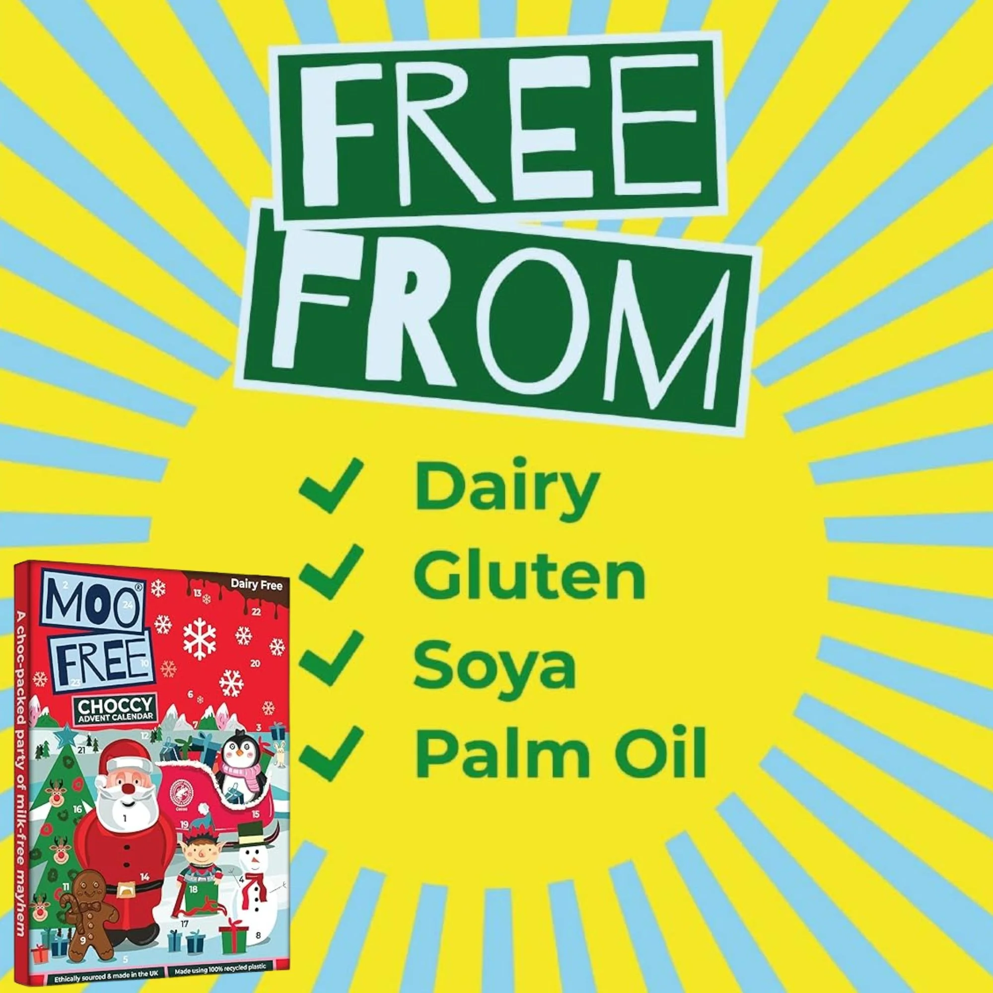 Moo Free Bing Choccy Advent - kalendarz świąteczny Bing Bunny, wegański, bezglutenowy z 'mlecznej' czekolady - Image 2