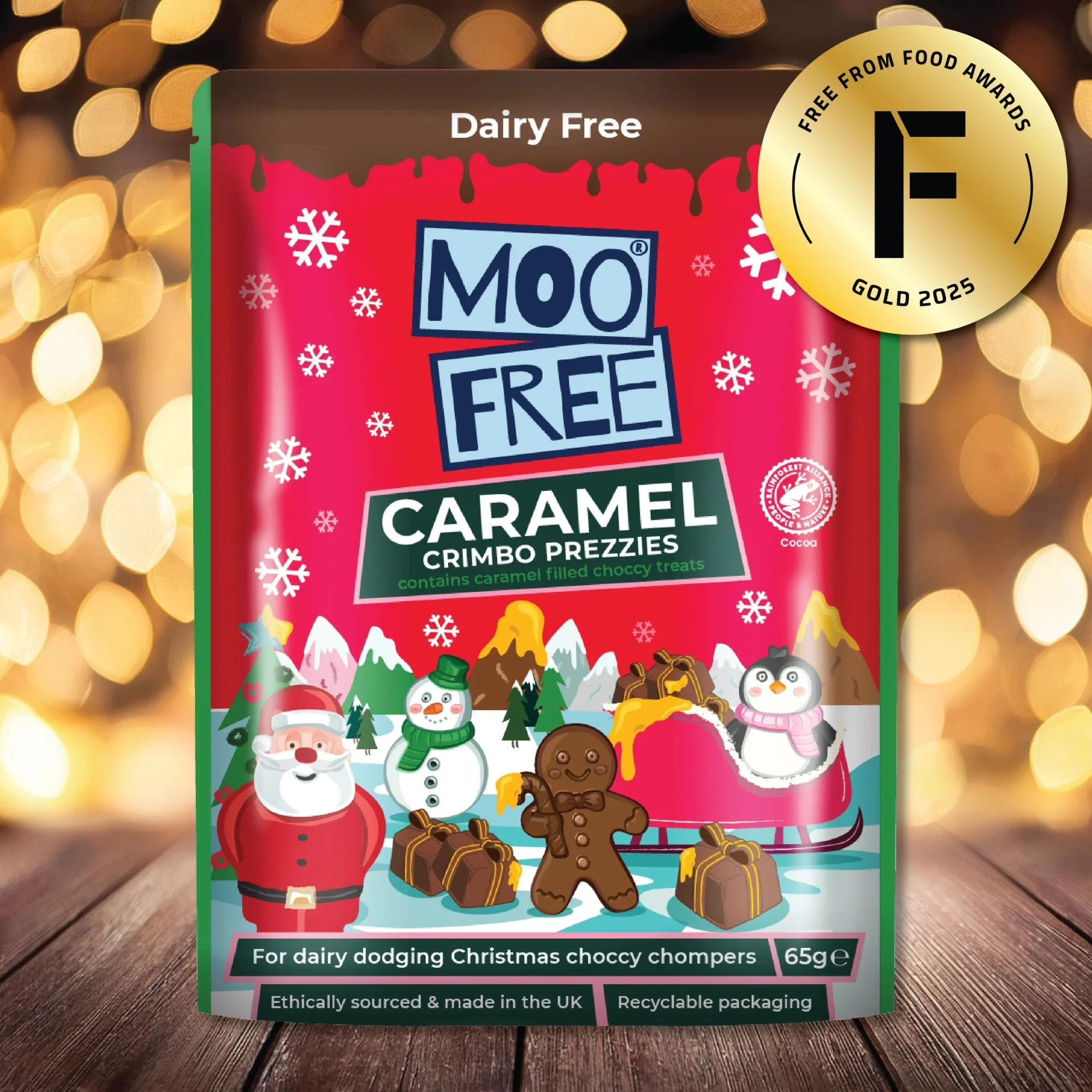 Moo Free Caramel Crimbo Prezzies - świąteczne czekoladki bez mleka z wegańskim karmelem - Image 3