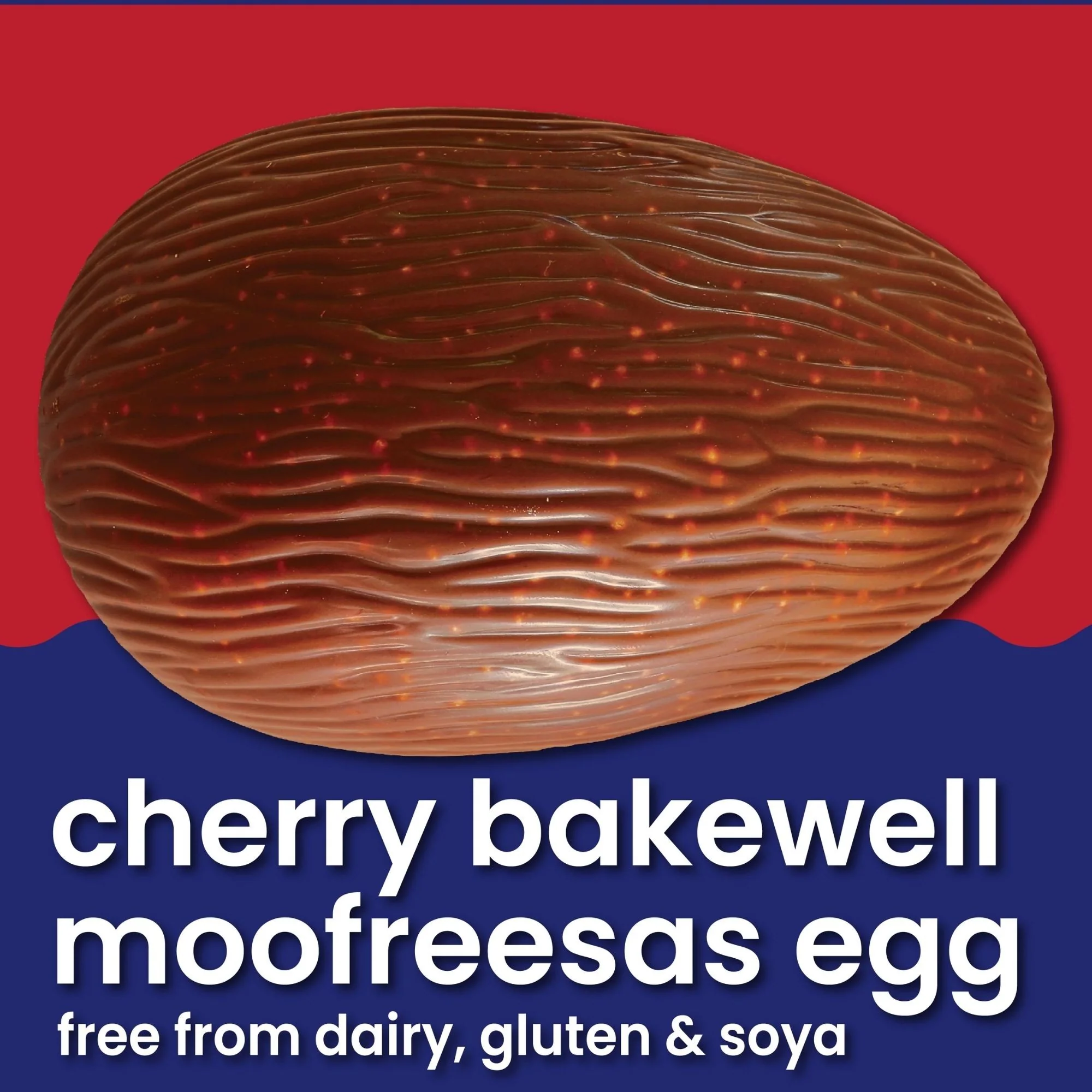 Moo Free Cherry Bakewell Easter Egg - wielkanocna wegańskie jajo czekoladowe & batonik czekoladowy z kulkami wiśniowymi - Image 4