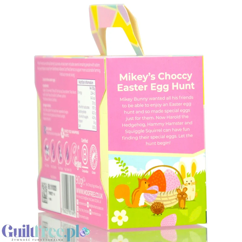 Moo Free Choccy Easter Egg Hunt Box - wielkanocne jajeczka bez mleka z wegańskiej czekolady dla dzieci - Image 2