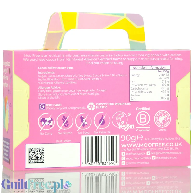 Moo Free Choccy Easter Egg Hunt Box - wielkanocne jajeczka bez mleka z wegańskiej czekolady dla dzieci - Image 4