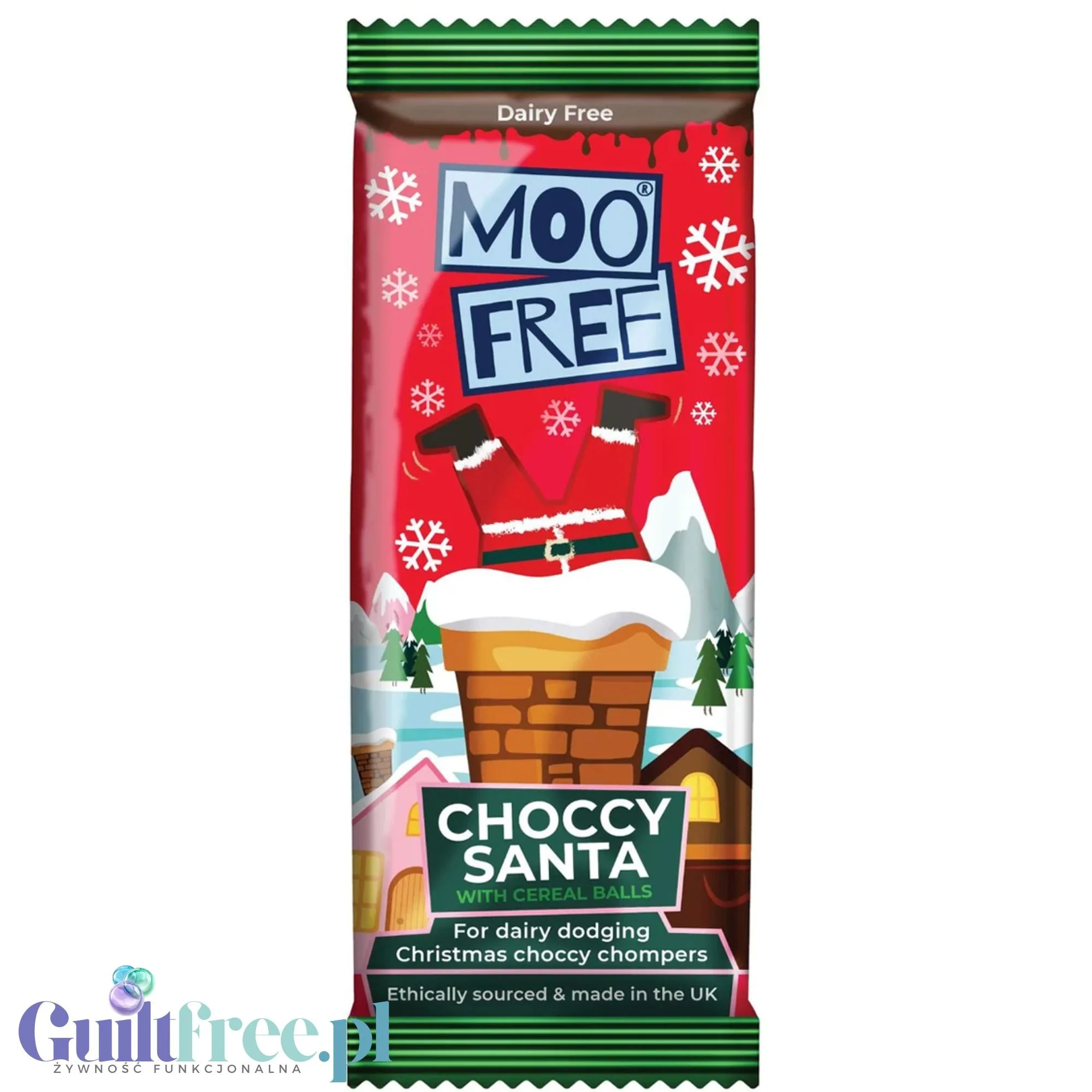 Moo Free Choccy Santa - Mikołaj z wegańskiej czekolady, bez mleka, soi i glutenu - Image 2