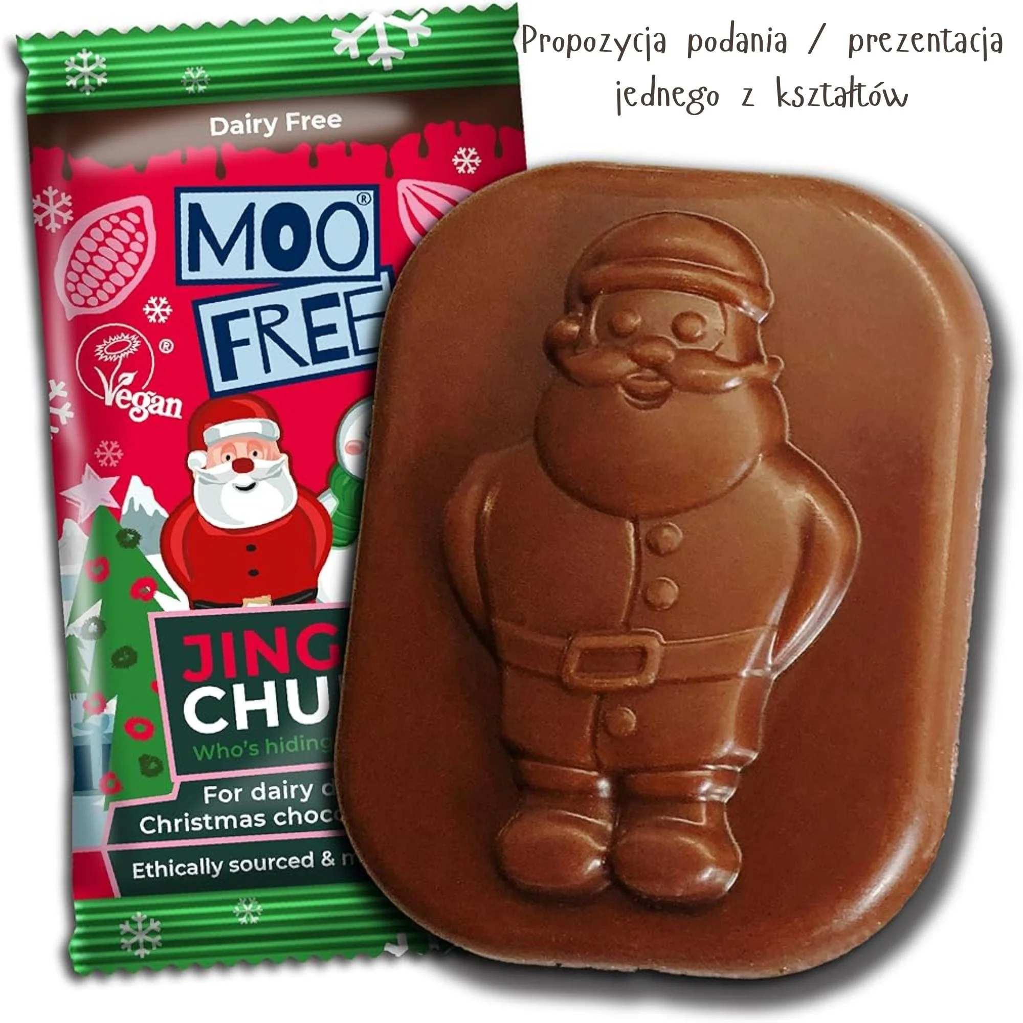 Moo Free Jingle Chums - wegańska czekoladka świąteczna, bez mleka, soi i glutenu - Image 2