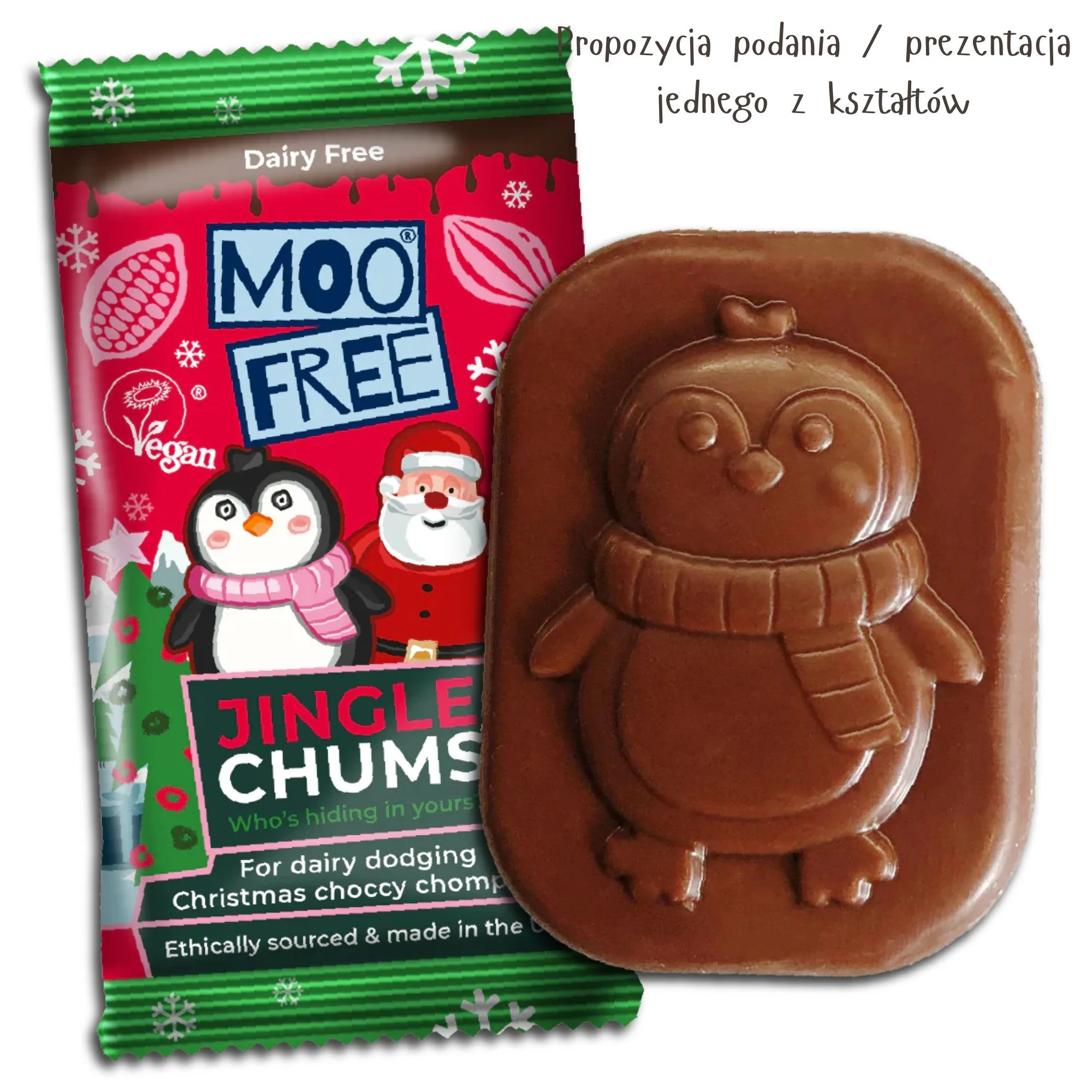 Moo Free Jingle Chums - wegańska czekoladka świąteczna, bez mleka, soi i glutenu - Image 3
