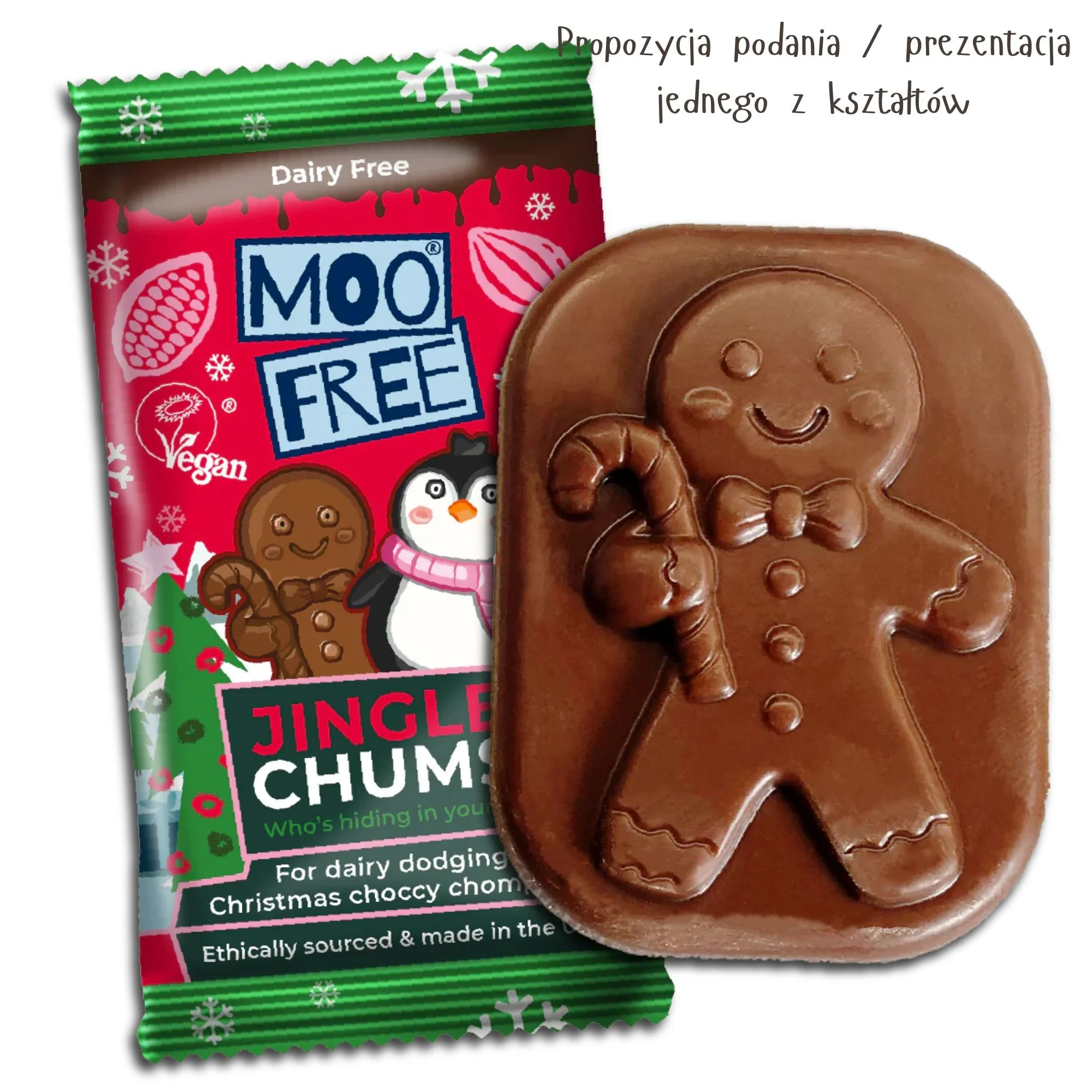Moo Free Jingle Chums - wegańska czekoladka świąteczna, bez mleka, soi i glutenu - Image 4