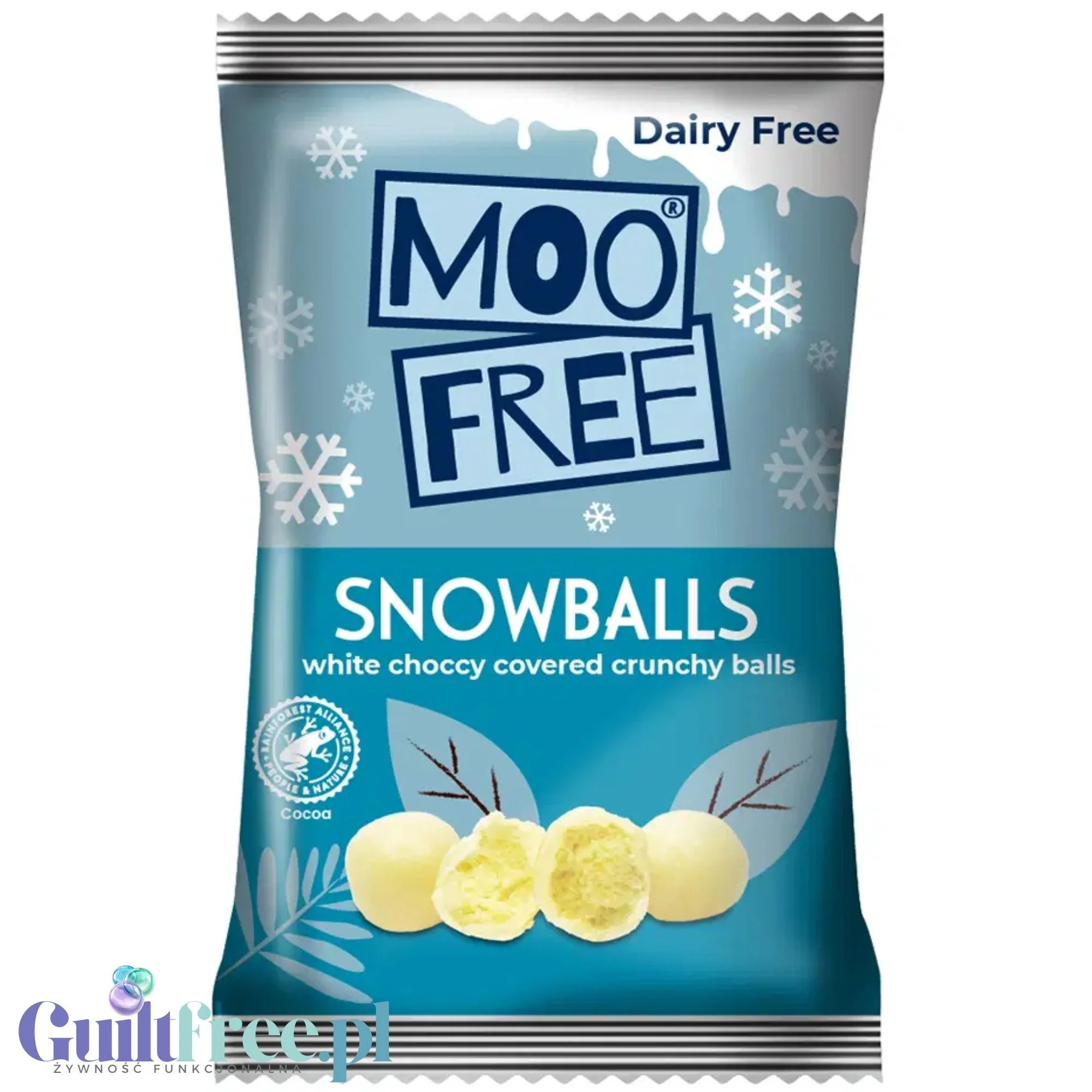 Moo Free White Choccy Snowballs - świąteczne kuleczki herbatnikowe z wegańskiej 'białej czekolady' bez mleka