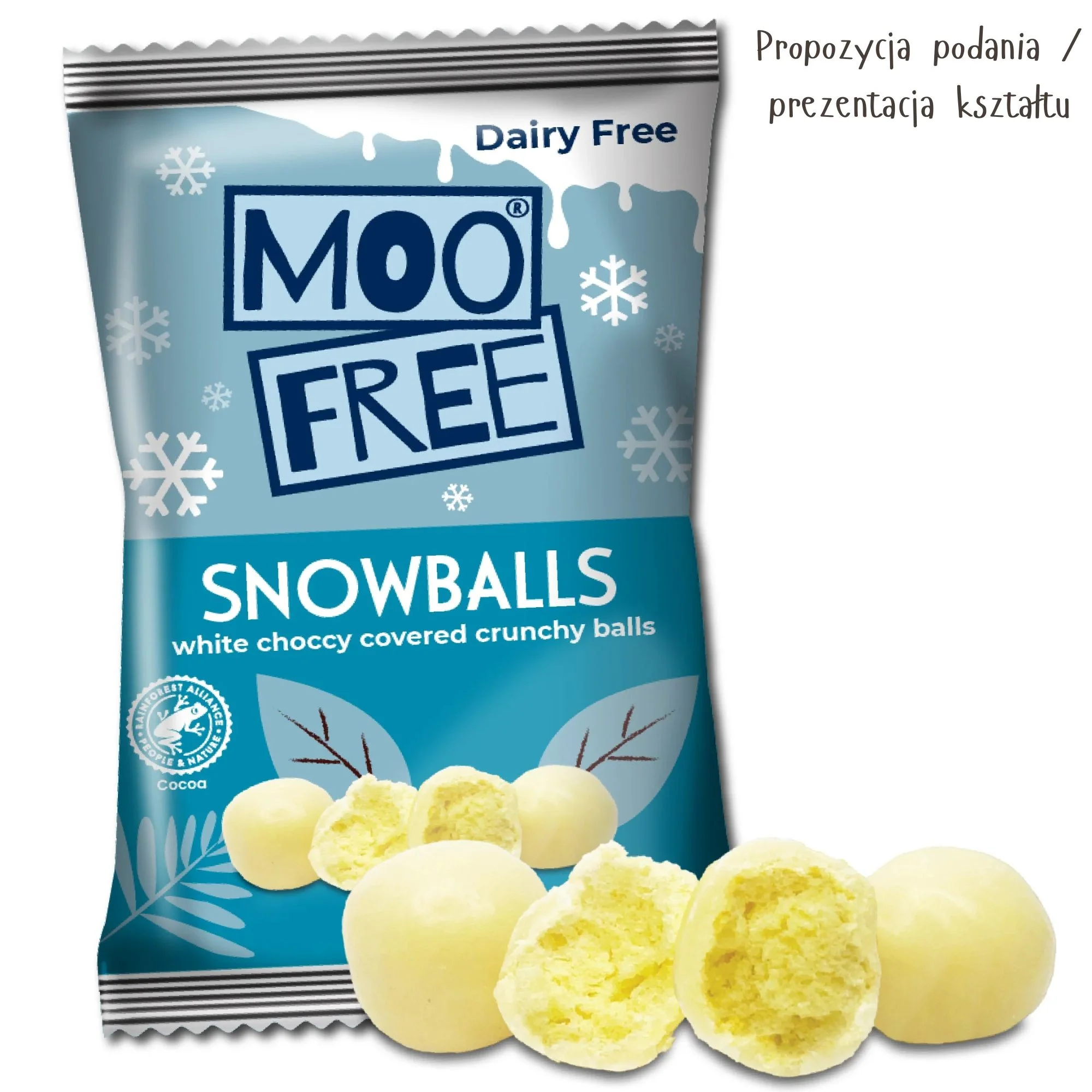 Moo Free White Choccy Snowballs - świąteczne kuleczki herbatnikowe z wegańskiej 'białej czekolady' bez mleka - Image 2