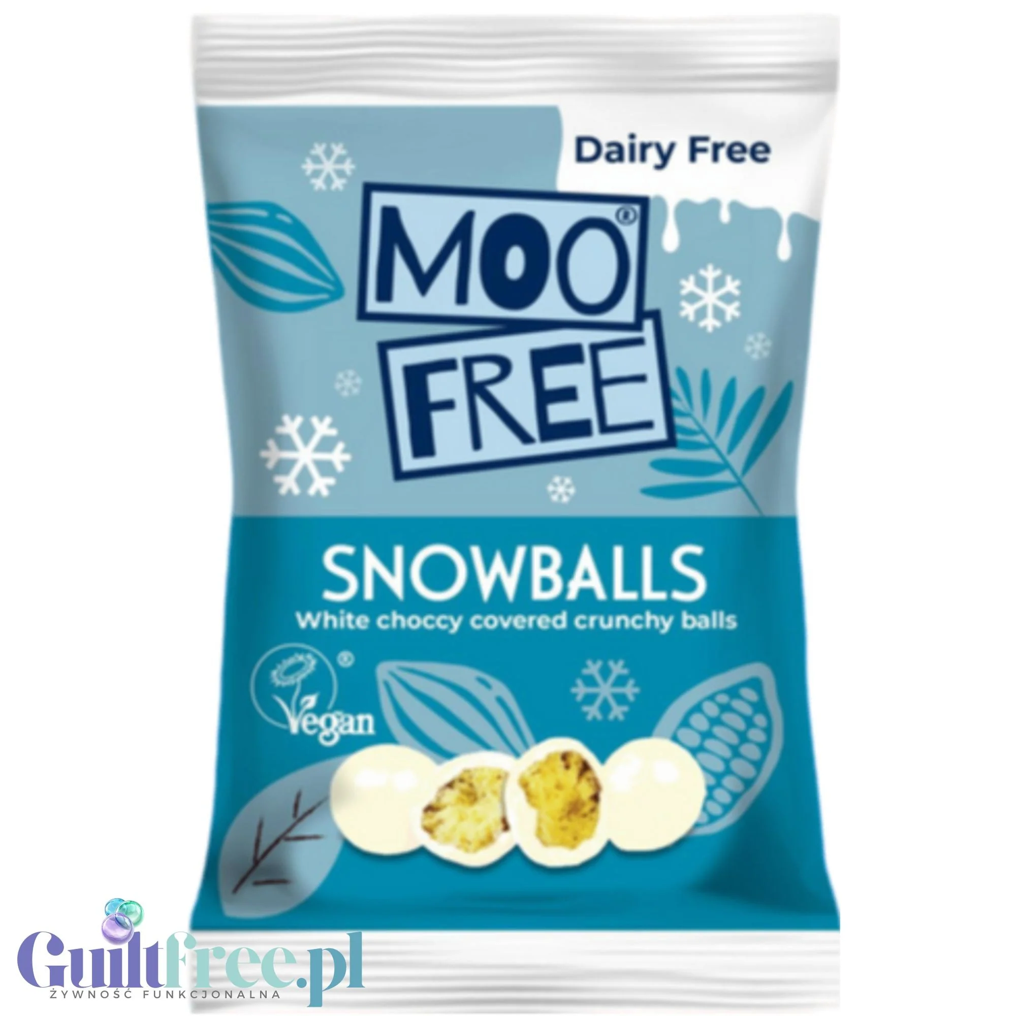 Moo Free White Choccy Snowballs - świąteczne kuleczki herbatnikowe z wegańskiej 'białej czekolady' bez mleka - Image 4