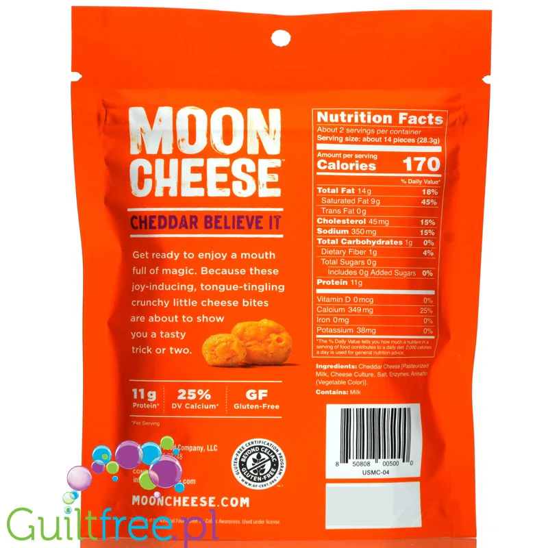 Moon Cheese Cheddar Believe It - keto chrupaki serowe bez węglowodanów - Image 2