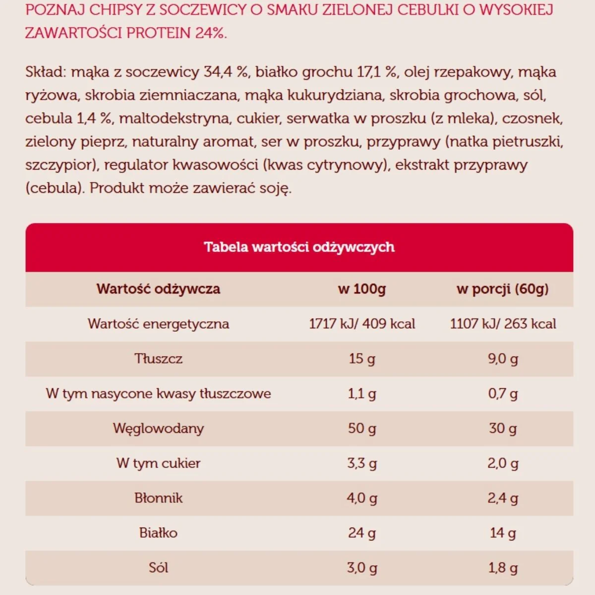 Moonsy High Protein 24%, Zielona Cebulka - cieniutkie chipsy z soczewicy 50% mniej tłuszczu - Image 2
