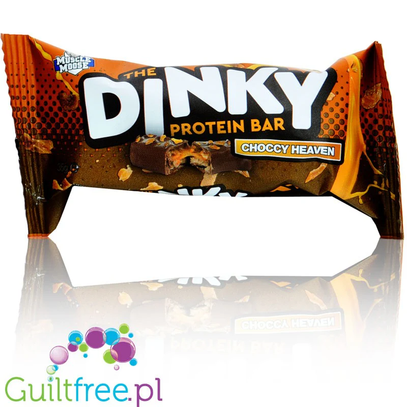 Moose Dinky Bar Choccy Heaven 129kcal & 10g białka, batonik proteinowy w czekoladzie - Image 2