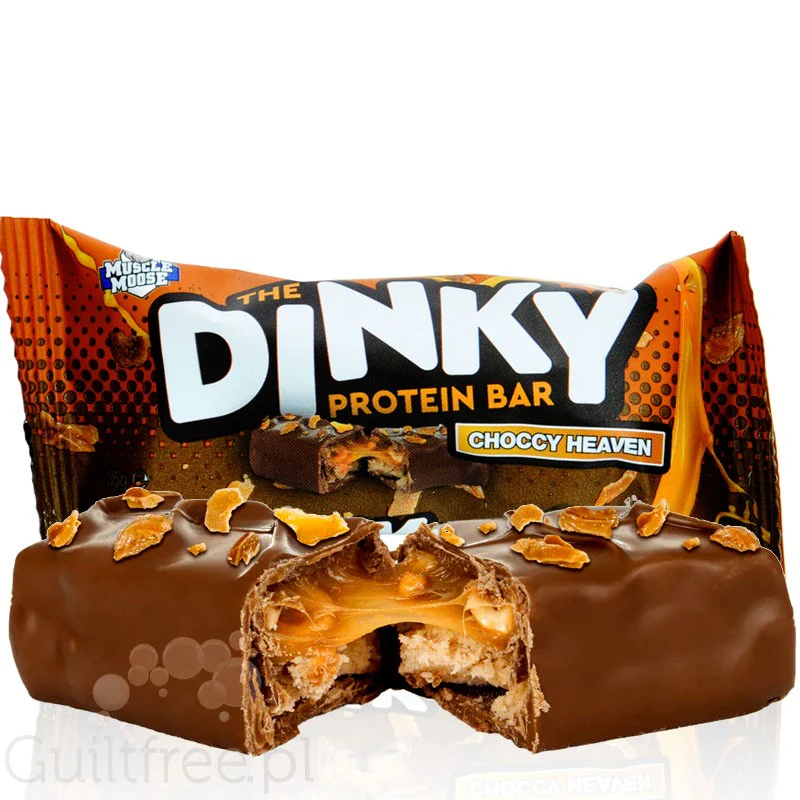 Moose Dinky Bar Choccy Heaven 129kcal & 10g białka, batonik proteinowy w czekoladzie - Image 4