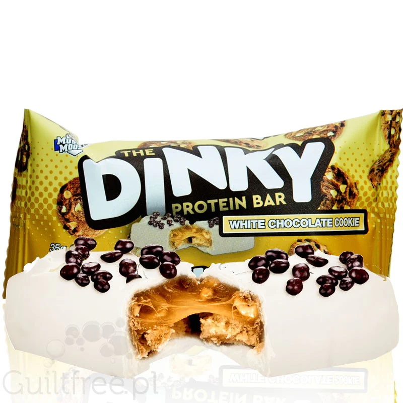 Moose Dinky Bar White Choc Cookie 125kcal & 11g białka, batonik proteinowy w czekoladzie - Image 4
