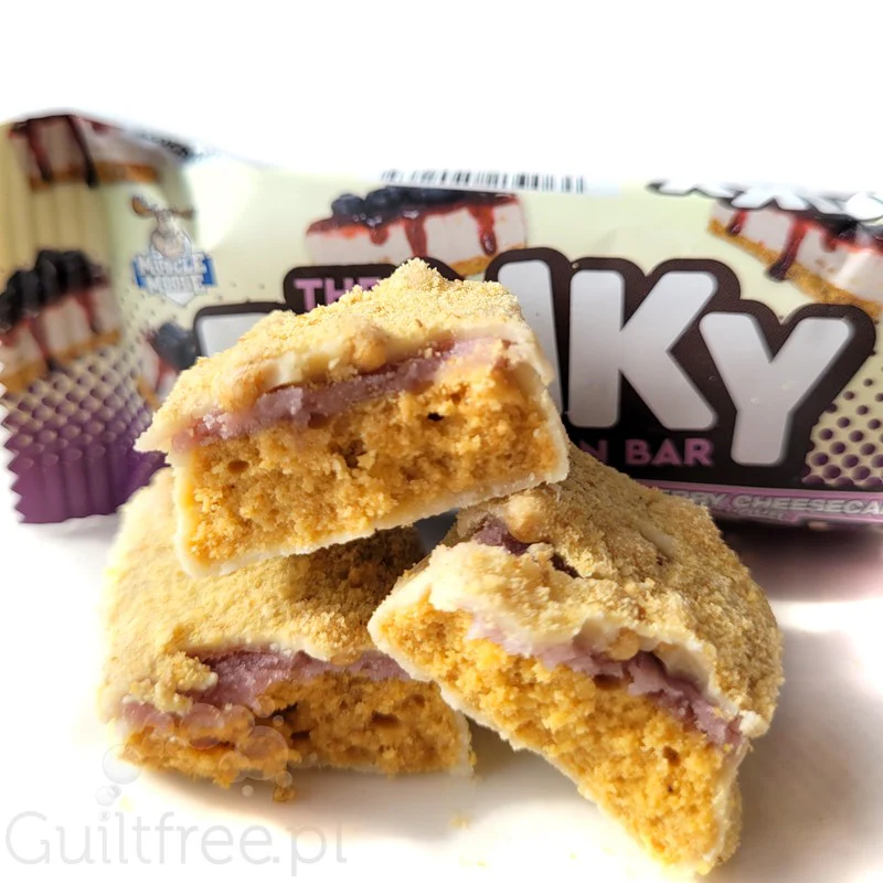 Moose Dinky Protein Bar Blueberry Cheesecake - batonik proteinowy 125kcal & 11g białka o smaku Sernika Jagodowego